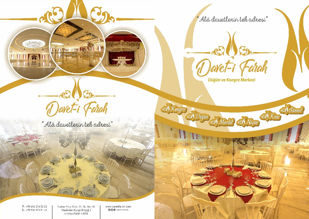Davet-i Farah Düğün ve Kongre Merkezi Cepli Dosya Tasarımı